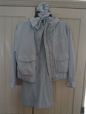 Kids Light Blue Matching Jacket and Tennis Dress